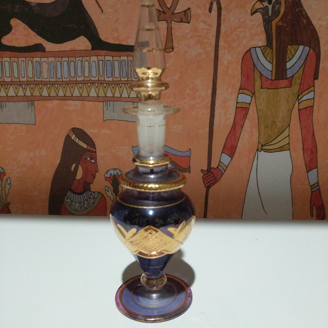 Egyptian collectable   hand made  Egyptian pyrex perfume bottle