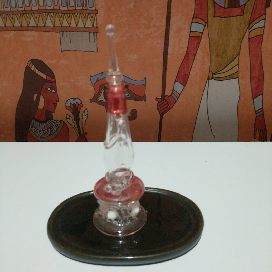 Collectable Egyptian  pyrex oil perfume bottle