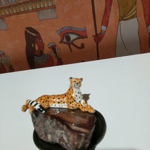 Load image into Gallery viewer, Collectable  wild cat on a natural stone
