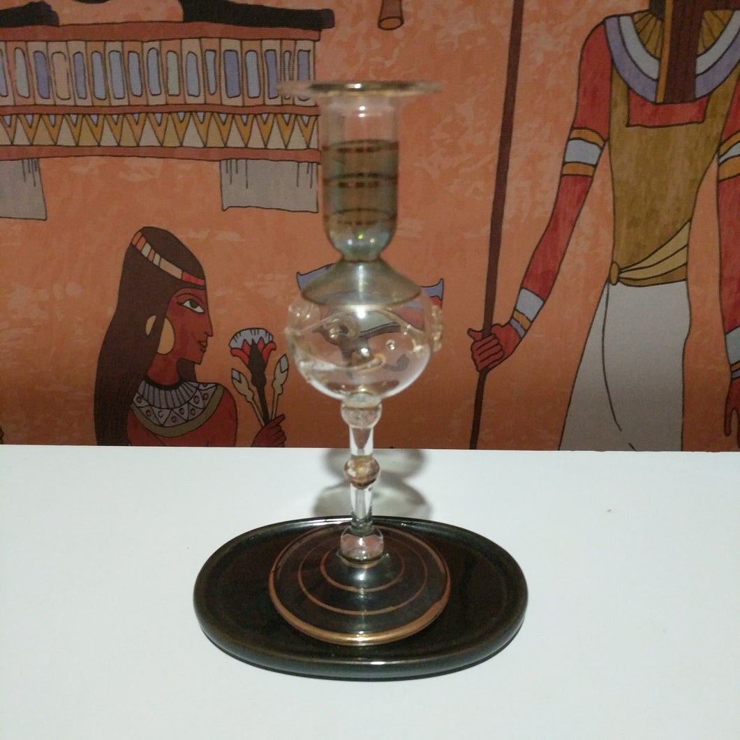 Collectable pyrex glasd candel holder