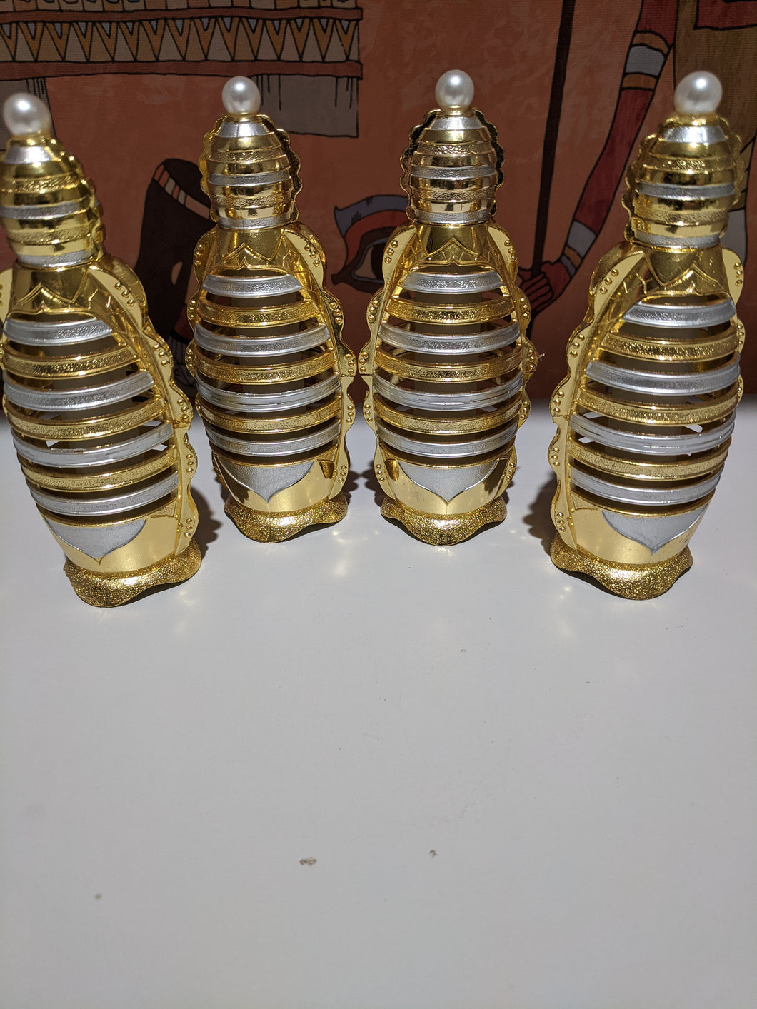 Oil fragrance bottle gold & Silver color