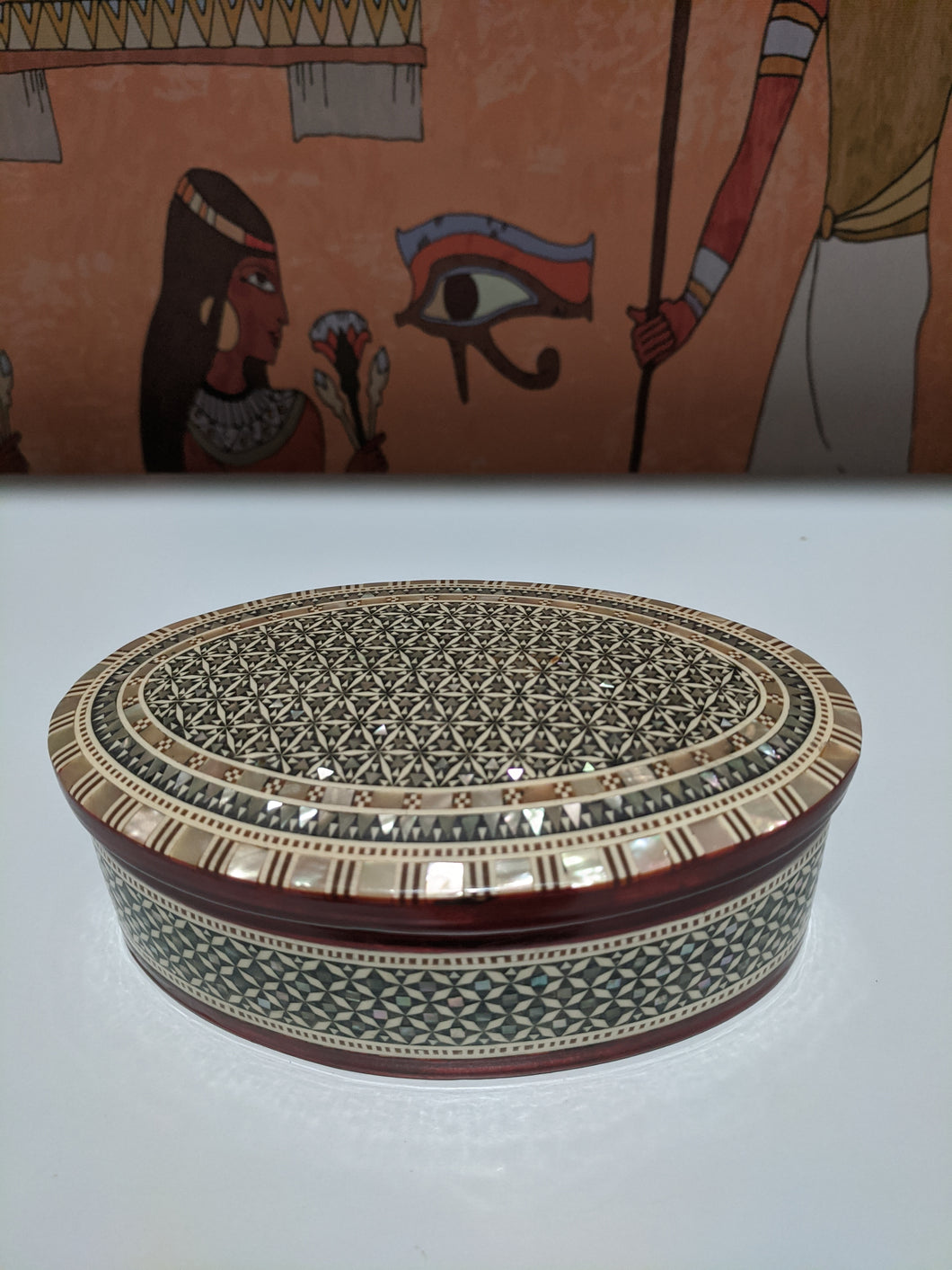 Egyptian collectable mother of pearl box