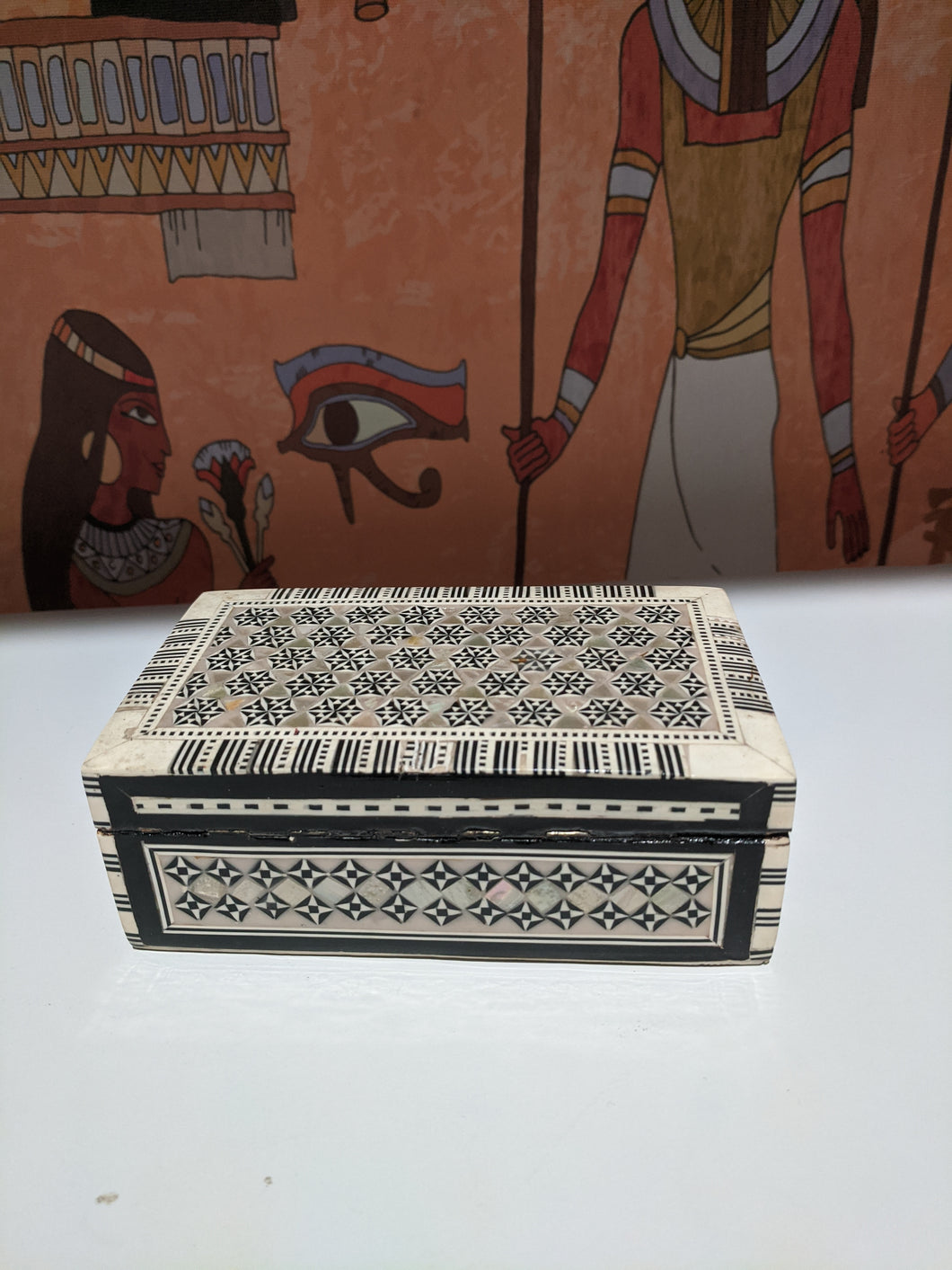 Egyptian collectable mother of pearl box
